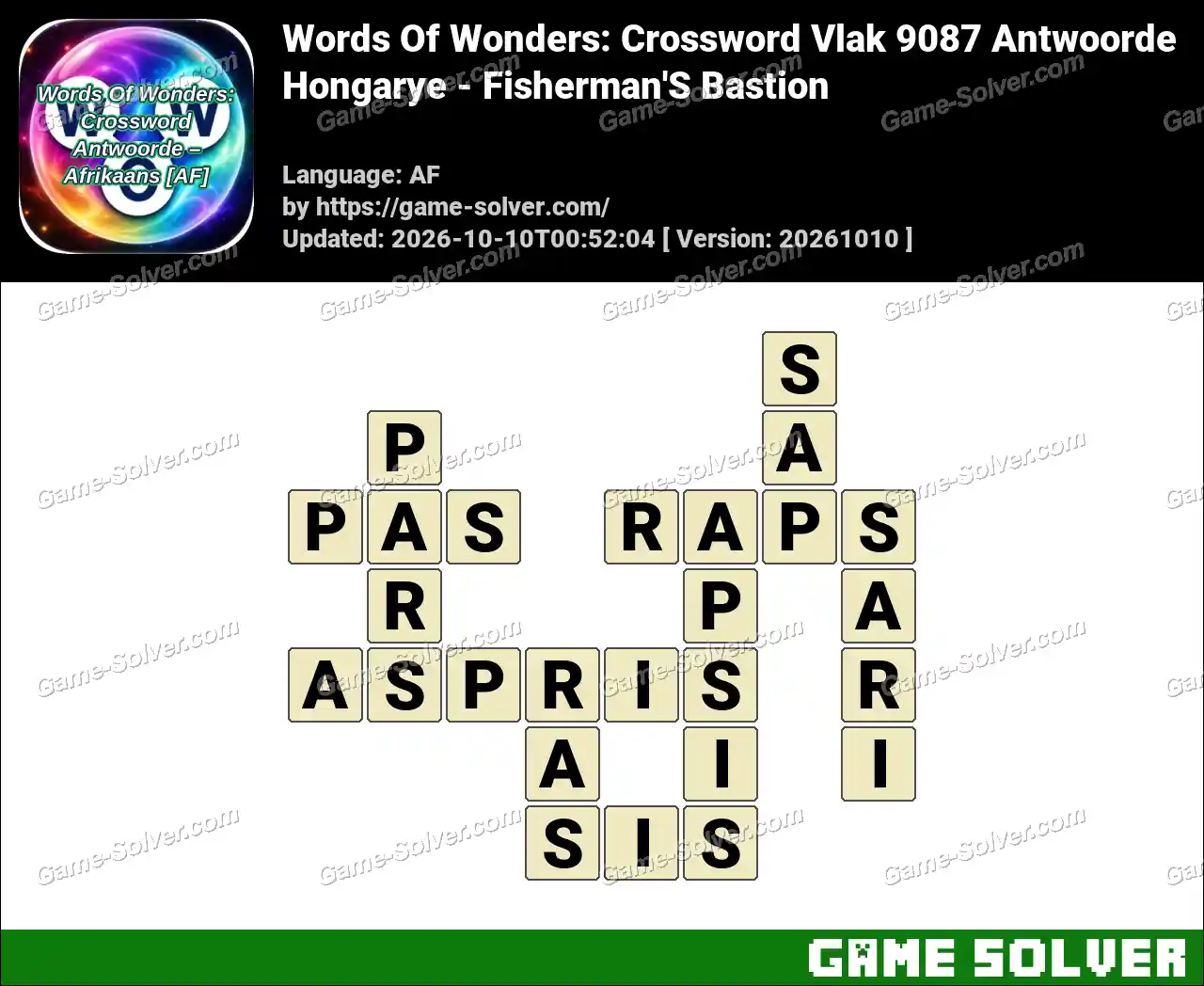 Words Of Wonders: Crossword Vlak 9087 Antwoorde – Hongarye – Fisherman’S Bastion